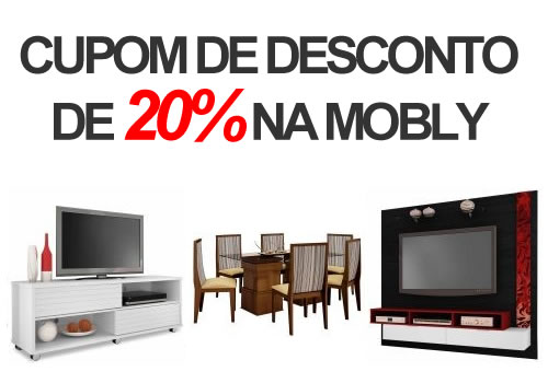 Só hoje! Cupom de desconto de 20% na Mobly