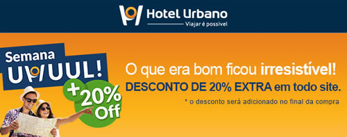 Hotel Urbano: Imperdível desconto de 20% em todo o site