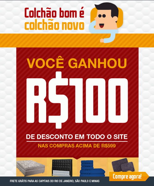 Cupom de desconto de R$ 100 no site Ecolchao