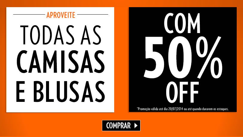 Blusas e camisetas com 50% de desconto na Lets