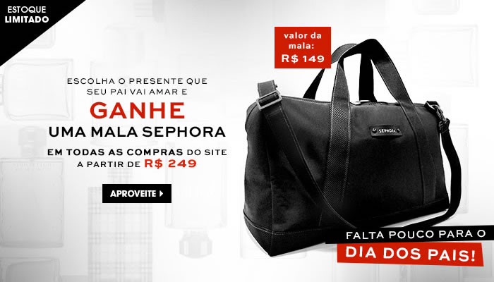 Sephora: Ganhe uma mala nas compras acima de R$ 249