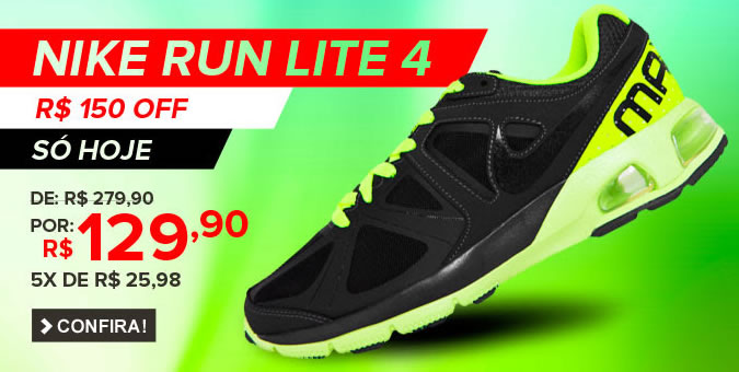 Tênis Nike Air Max Run Lite 4 com R$ 150 de desconto na Dafiti Sports