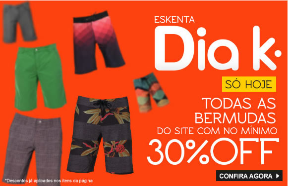 Todas as Bermudas a partir de 30% de desconto na Kanui