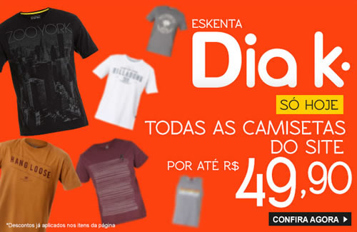 Kanui: Todas as camisetas por até R$ 49,90