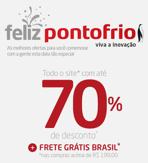 Feliz Pontofrio - Até 70% de desconto em todo o site