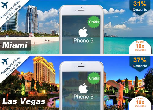 Ganhe iPhone 6 ao comprar pacote para os EUA no Hotel Urbano