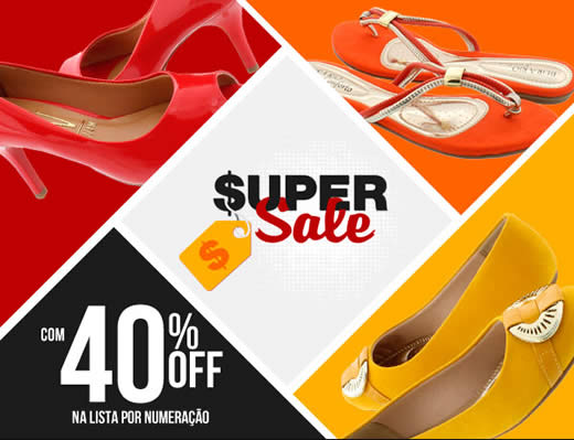 Super Sale: Calçados com 40% de desconto na Cipela