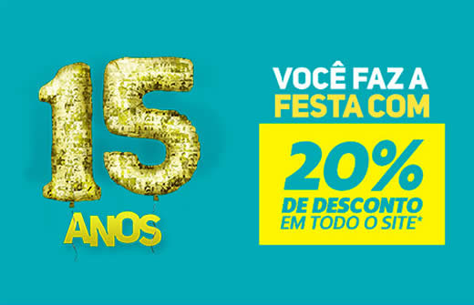 Aniversário Netshoes: 20% de desconto em todo* o site