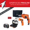 Kit Furadeira e Parafusadeira + Estojo com 100 Peças com descontão