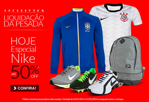 Liquidação de produtos Nike na Dafiti Sports