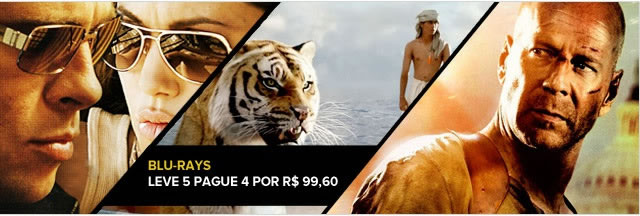 Ponto Frio: Leve 5 blu-rays e pague 4