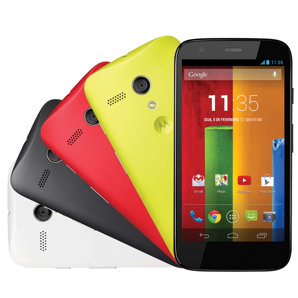 Celular Desbloqueado Moto G™ Colors Edition Dual 16GB com Tela de 4.5'', Dual Chip, Android 4.3, Câm. 5MP, Processador Quad-Core de 1,2 GHz Snapdragon