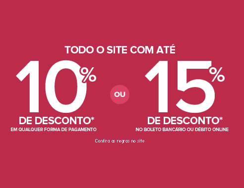 Todo site Ponto Frio com 10% de desconto + 15% no boleto