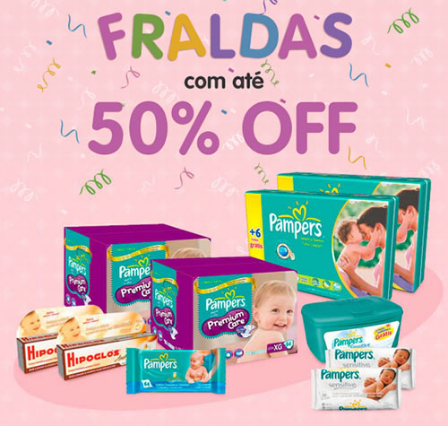 Fraldas com até 50% no site Kangoolu