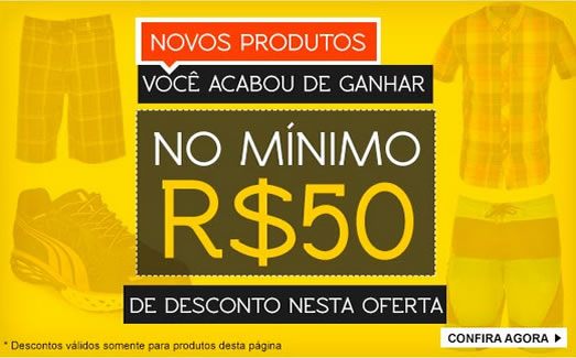 Kanui: Seleção de produtos com no mínimo R$ 50 de desconto