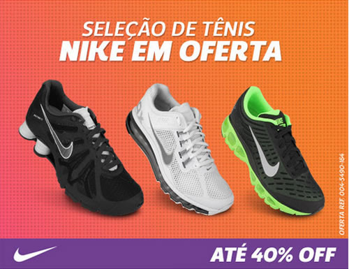 Netshoes: Seleção de tênis Nike com até 40% de desconto