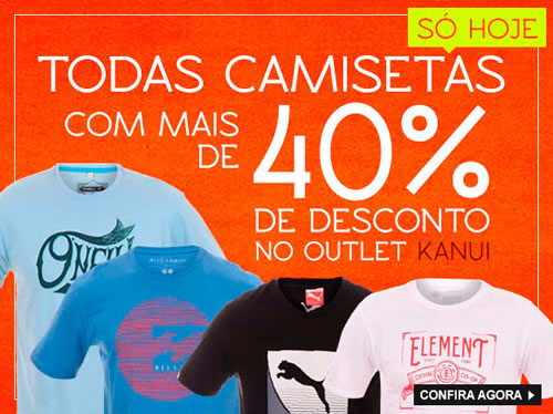 Camisetas com mais de 40% de desconto na Kanui