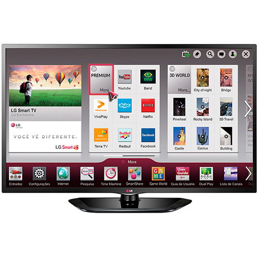 Smart TV LED HD 32" LG 32LN560B por R$ 899,10 à vista no Shoptime