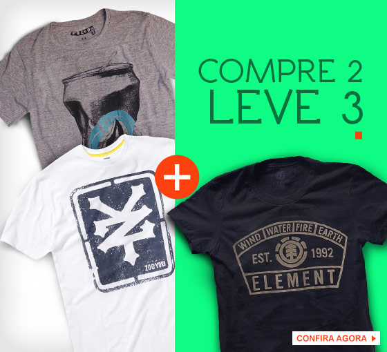 Kanui: Compre 2 camisetas e leve 3