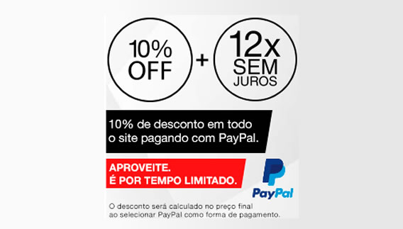 Passarela: Ganhe 10% de desconto ao pagar com PayPal