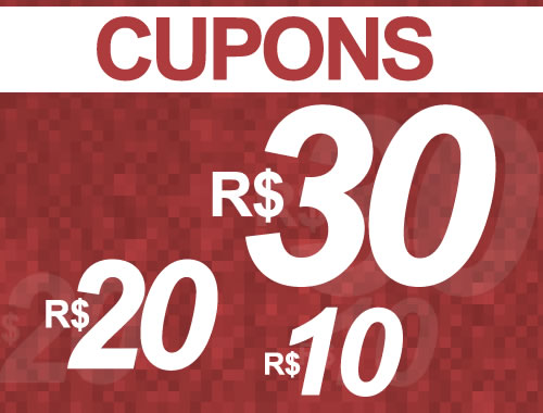 Passarela: Cupons de desconto de R$ 30, R$ 20 e R$ 10