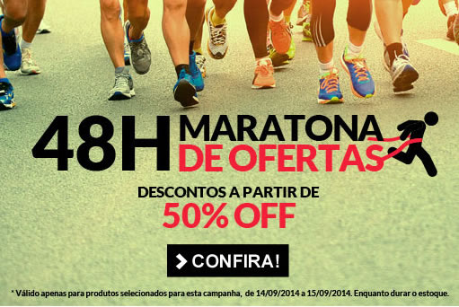 Maratona de ofertas Dafiti Sports; produtos a partir de 50% de desconto