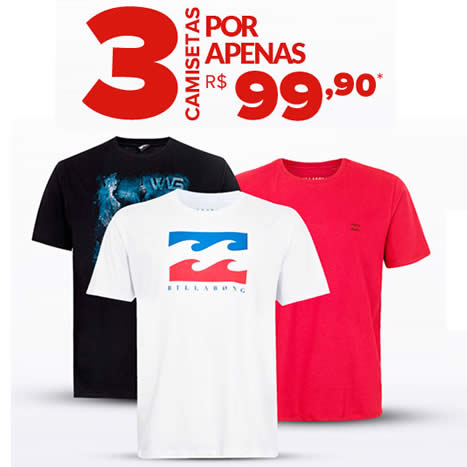 Promoção: 3 camisetas por R$ 99,90 na Dafiti Sports