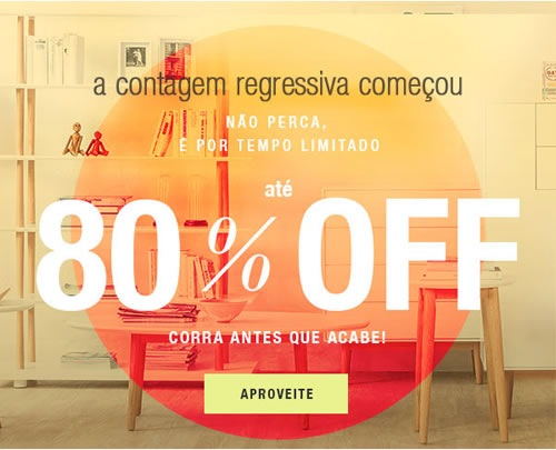 Móveis com até 80% de desconto na Mobly