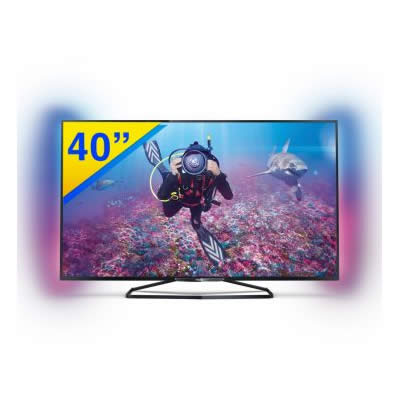 Smart TV 3D Slim LED 40 Philips em oferta no Clube do Ricardo