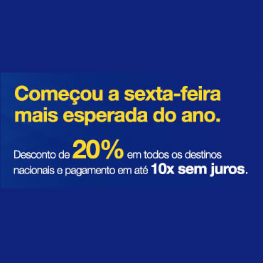 Black Friday Azul com cupom de 20% em destinos nacionais