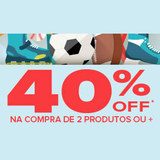 Dafiti Sports: 40% de desconto na compra de 2 ou + produtos