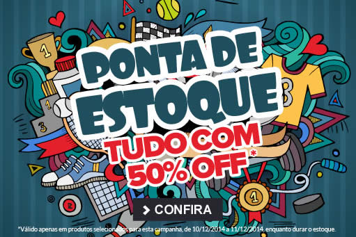 Até 50% de desconto em Ponta de Estoque na Dafiti Sports