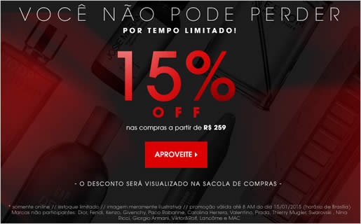 Sephora: Desconto em 15% em seleção de produtos