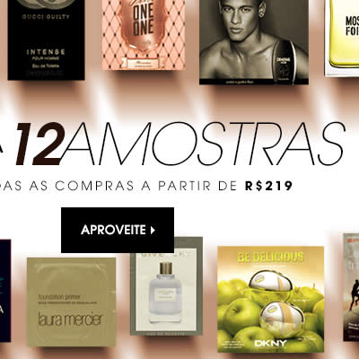 Sephora: Ganhe 12 amostras nas compras acima de R$ 219