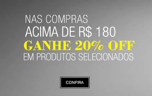 Renner: 20% de desconto nas compras acima de R$ 180