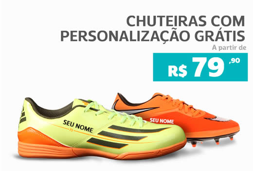 Netshoes: Chuteiras com personalização grátis