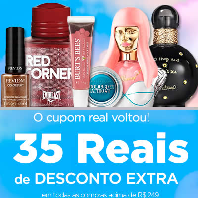 Cupom de desconto de R$ 35 na Época Cosméticos