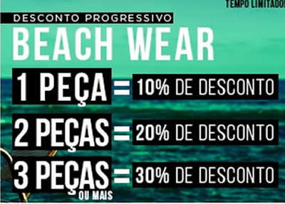 Passarela: Descontos progressivos em moda praia