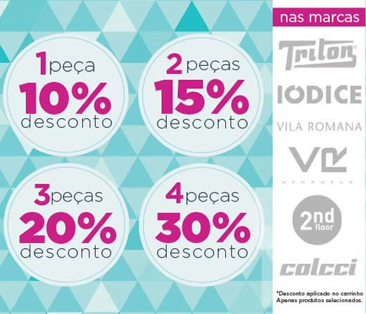 Passarela: Descontos progressivos de até 40%
