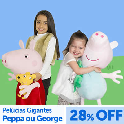 Ri Happy: Pelúcia gigante da Peppa ou George com 28% de desconto