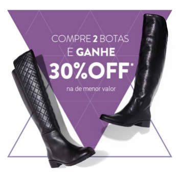 Compre 2 botas e ganhe 30% de desconto na de menor valor na Dafiti