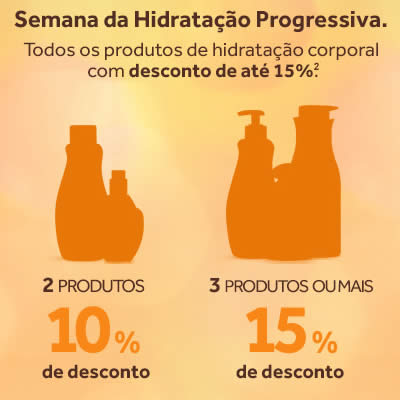 Descontos progressivo de até 15% em hidratantes em O Boticário