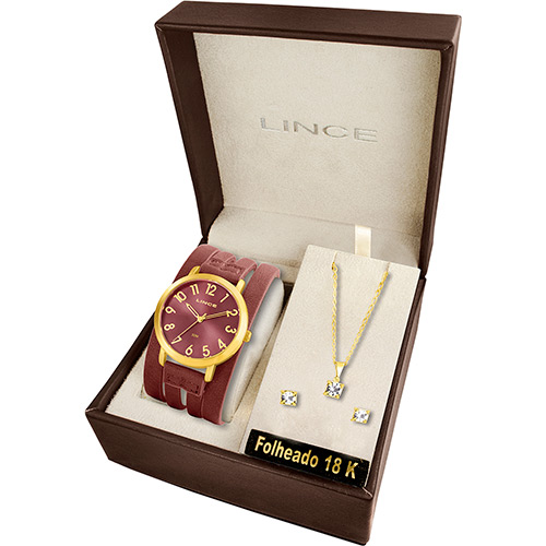 Kit Relógio Lince com colar e brincos por R$ 79 no Shoptime