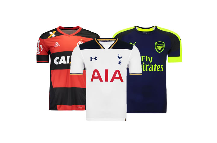 Lançamentos em camisas de futebol