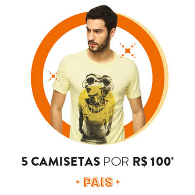 Dia dos Pais: 5 camisetas por R$ 100 na Dafiti