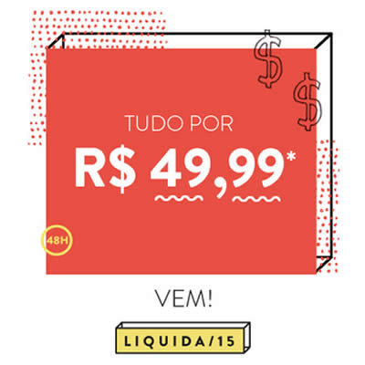 Calçados e roupas por até R$ 49,99 na Dafiti