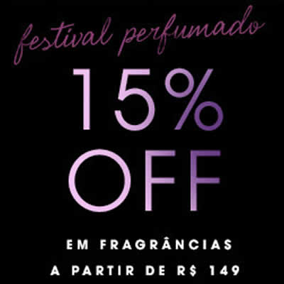 15% de desconto em Perfumes na Sephora