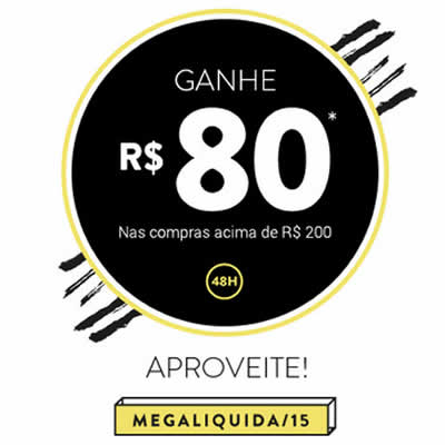 R$ 80 de desconto em compras acima de R$ 200 na Dafiti