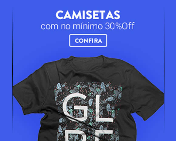 Camisetas a partir de 30% de desconto na Dafiti Sports