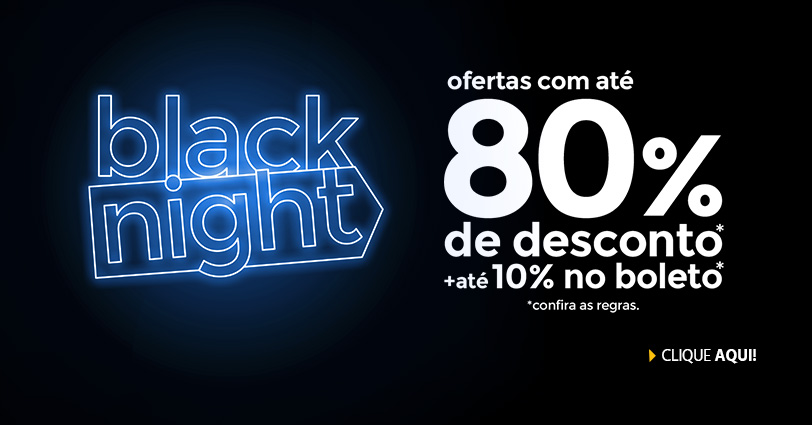 Black Night Submarino - Até 80% Off + até 10% Off à vista